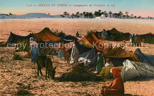 AK / Ansichtskarte Tunis Scenes et types Campement de Nomades Kat. Tunis