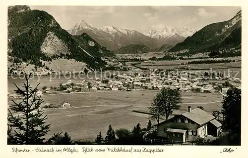 AK / Ansichtskarte Steinach Pfronten Panorama Blick vom Milchhaeusl Falkenstein Saeuling Zugspitze Kat. Pfronten