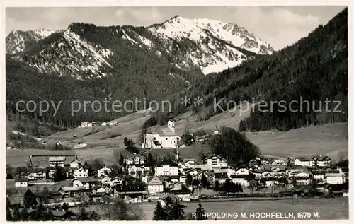 AK / Ansichtskarte Ruhpolding Gesamtansicht mit Hochfelln Chiemgauer Alpen Kat. Ruhpolding
