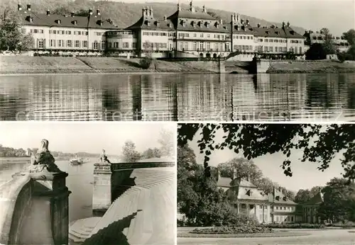 Pillnitz Wasserpalais Freitreppe Bergpalais Kat. Dresden