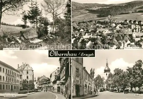 Olbernhau Erzgebirge Anton Guenther Stein Hainberg Gruensthaler Strasse Markt Kat. Olbernhau