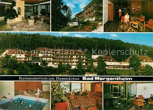 Bad Mergentheim Kursanatorium am Hexenkreuz Teilansichten Hallenbad Kat. Bad Mergentheim