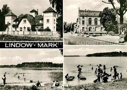 Lindow Mark Kinderkurheim Heinz Kapelle Badestelle Wutzsee Zeltplatz Kat. Lindow Mark