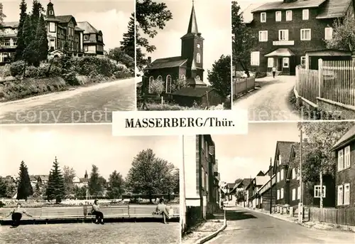 Masserberg Hotel Kurhaus Kirche FDGB Erholungsheim Schoene Aussicht Kurpark Kat. Masserberg