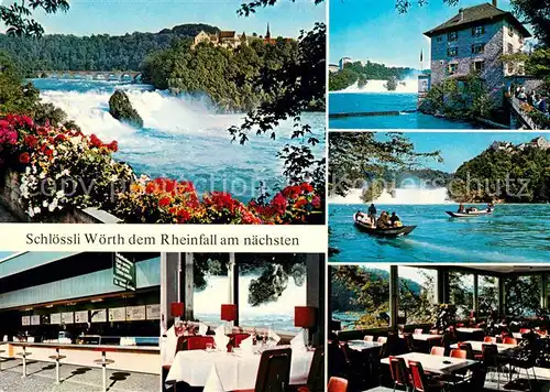 Neuhausen Rheinfall Restaurant Schloessli Woerth Details Kat. Schaffhausen