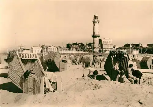 Warnemuende Ostseebad Strand Kat. Rostock