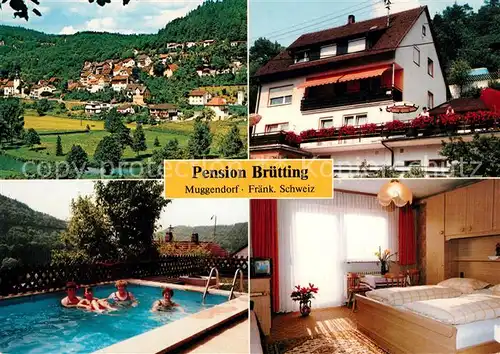 Muggendorf Fraenkische Schweiz Pension Bruetting Swimmingpool Zimmer Kat. Wiesenttal