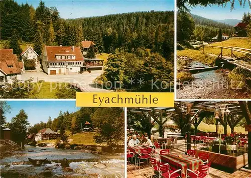 Dobel Schwarzwald Gasthaus Pension Eyachmuehle Gartenterrasse Kat. Dobel