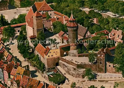 Nuernberg Die Burg Fliegeraufnahme Kat. Nuernberg