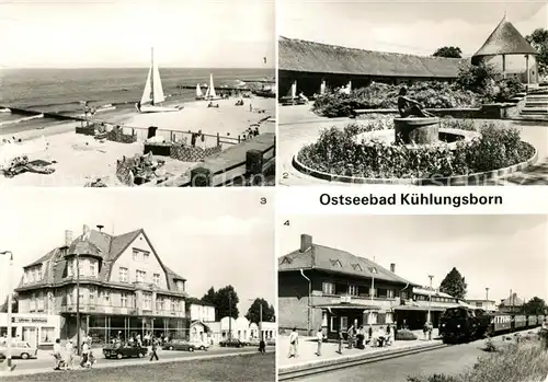 Kuehlungsborn Ostseebad Bootsanlegestelle Konzertgarten Maxim Gorki Strasse Molli Bahnhof Kat. Kuehlungsborn