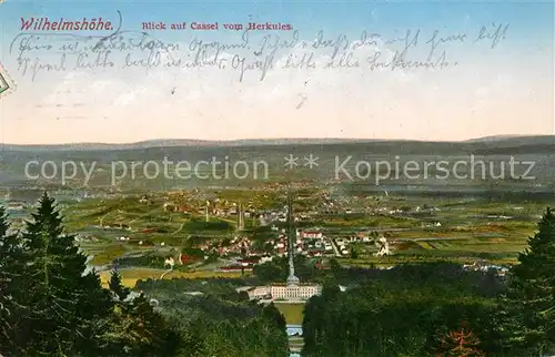 Wilhelmshoehe Kassel Panorama Blick vom Herkules Kat. Kassel