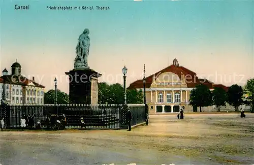 Kassel Friedrichsplatz Denkmal Statue Koenigliches Theater Kat. Kassel