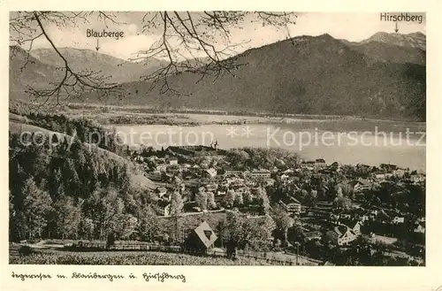 Tegernsee Panorama Blauberge Hirschberg Bayerische Voralpen Kat. Tegernsee