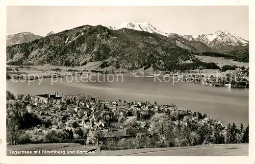 Tegernsee Panorama mit Hirschberg und Kampen Bayerische Alpen Fliegeraufnahme Kat. Tegernsee