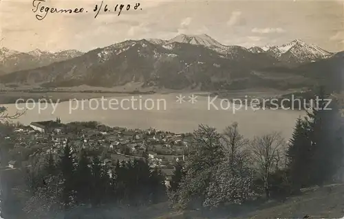 Tegernsee Gesamtansicht mit Alpenpanorama Kat. Tegernsee