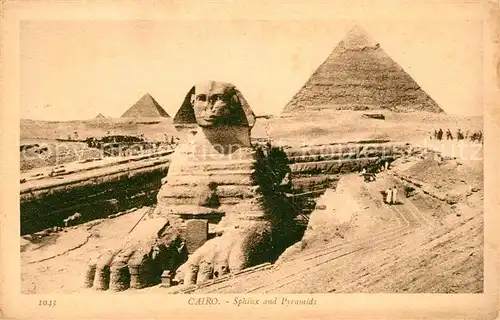 Cairo Egypt Sphinx and Pyramids Kat. Cairo