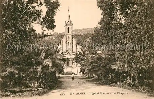 Alger Algerien Hopital Maillot Chapelle Avenue des Palmiers