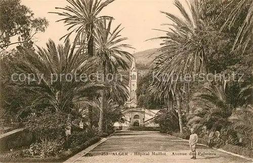 Alger Algerien Hopital Maillot Chapelle Avenue des Palmiers