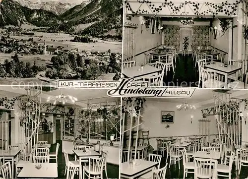 Hindelang Kur Terrassen Cafe Landschaftspanorama Alpen Kat. Bad Hindelang