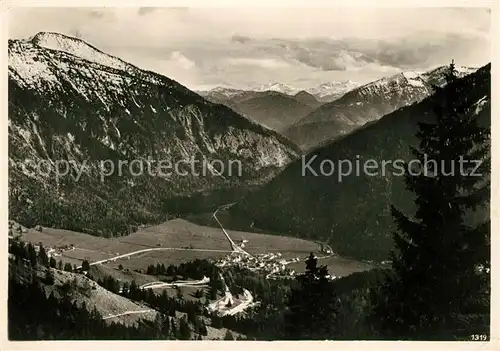Bayrischzell Blick ins Tal Alpenpanorama Kat. Bayrischzell