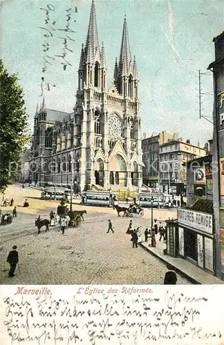 Marseille Bouches du Rhone Eglise des Reformes Tram