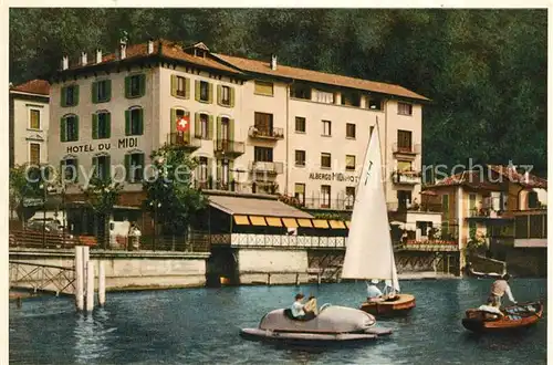 AK / Ansichtskarte Cassarate Lugano TI Hotel du Midi au Lac  Kat. Lugano