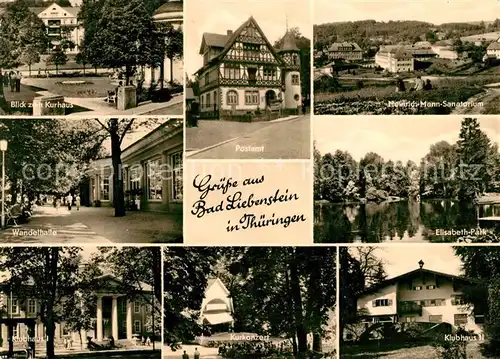 AK / Ansichtskarte Bad Liebenstein Kurhaus Postamt Heinrich Mann Sanatorium Wandelhalle Klubhaeuser Kat. Bad Liebenstein