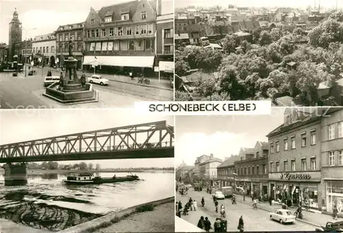 AK / Ansichtskarte Schoenebeck Elbe Platz der DSF Ernst Thaelmann Bruecke Salzer Strasse Kat. Schoenebeck