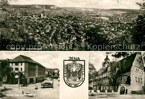 AK / Ansichtskarte Jena Thueringen Panorama Pharmazeutisch Physikalisches Chemie Institut Universitaet