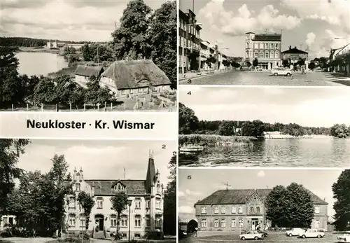 AK / Ansichtskarte Neukloster Mecklenburg Fischerhaus Handwerkerheim Marktplatz See HO Gaststaette  Kat. Neukloster Mecklenburg