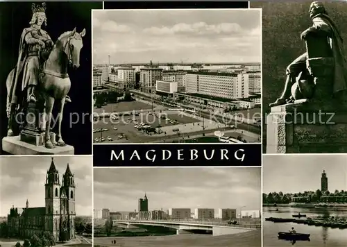 AK / Ansichtskarte Magdeburg Magdeburger Reiter Interhotel International Otto von Guericke Denkmal Dom Kat. Magdeburg