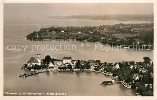 AK / Ansichtskarte Wasserburg Bodensee mit Nonnenhorn im Hintergrund Fliegeraufnahme Kat. Wasserburg (Bodensee)