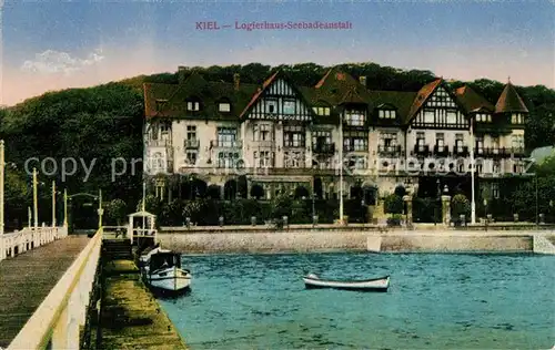 AK / Ansichtskarte Kiel Logierhaus Seebadeanstalt Marinepost Kat. Kiel