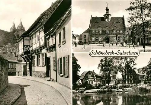 AK / Ansichtskarte Salzelmen Bad Kreismuseum Schwanenteich Fachwerk Kat. Schoenebeck