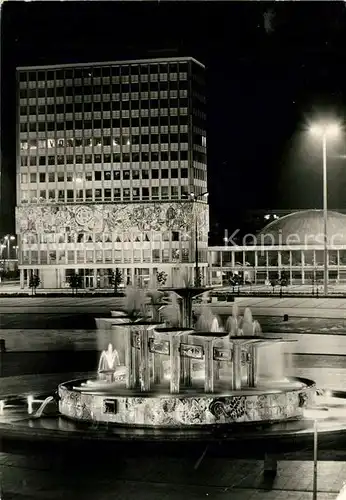 AK / Ansichtskarte Berlin Haus des Lehrers Brunnen Nachtaufnahme Kat. Berlin