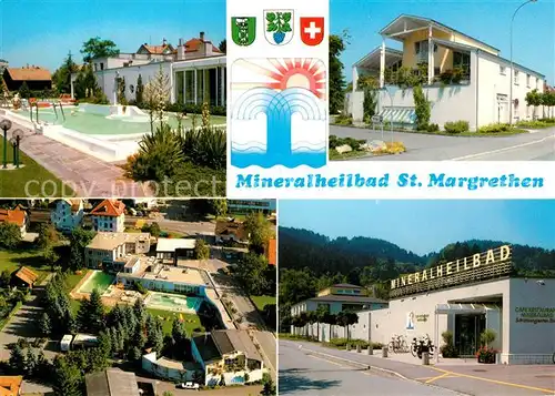 AK / Ansichtskarte St Margarethen SG Mineralheilbad Schwimmbecken Fliegeraufnahme Kat. St Gallen SG