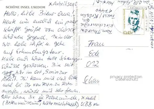 AK / Ansichtskarte Usedom Inselkarte Kat. Usedom