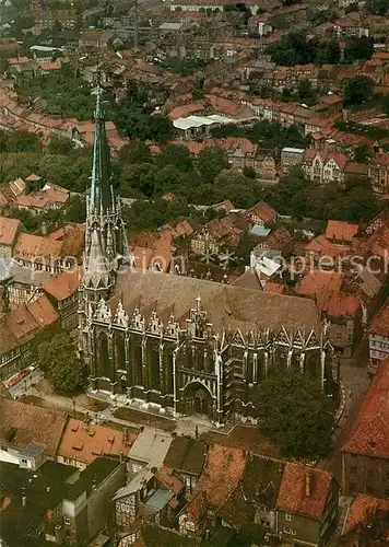 AK / Ansichtskarte Muehlhausen Thueringen Pfarrkirche St Marien Fliegeraufnahme Kat. Muehlhausen Thueringen