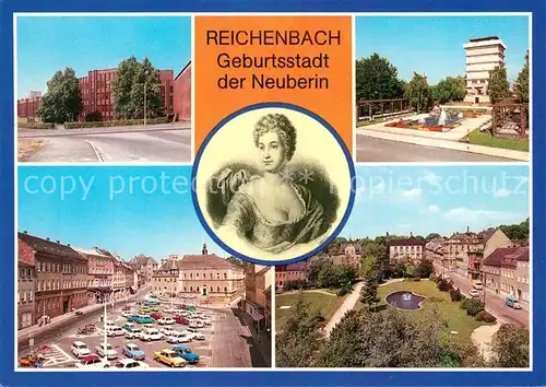 AK / Ansichtskarte Reichenbach Vogtland Ingenieurschle Neuberin Wasserturm Markt Park des Friedens Kat. Reichenbach