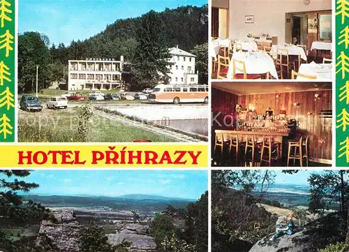 AK / Ansichtskarte Zdar u Mnichova Hradiste Hotel Prihrazy Gaststube Bar Panorama Kat. Schdiar