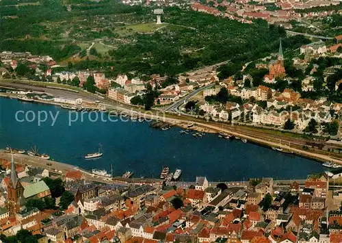 AK / Ansichtskarte Flensburg Fliegeraufnahme mit Foerde Kat. Flensburg