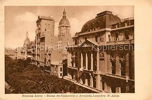 AK / Ansichtskarte Buenos Aires Bolsa de Comercio y Avenida Leandro N. Alem Kat. Buenos Aires