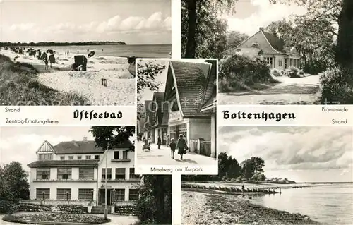 AK / Ansichtskarte Boltenhagen Ostseebad Promenade Strand Erholungsheim Zentrag Kat. Ostseebad Boltenhagen