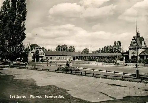 AK / Ansichtskarte Bad Saarow Pieskow Bahnhofsplatz Kat. Bad Saarow