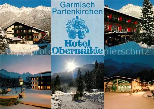 AK / Ansichtskarte Garmisch Partenkirchen Hotel Obermuehle Winteridyll Halle Kat. Garmisch Partenkirchen
