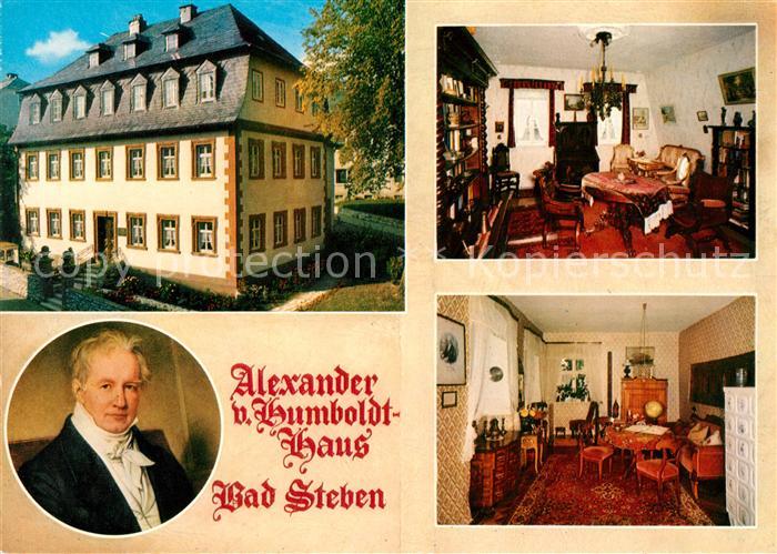 Ak Ansichtskarte Bad Steben Alexander Von Humboldt Haus Portrait