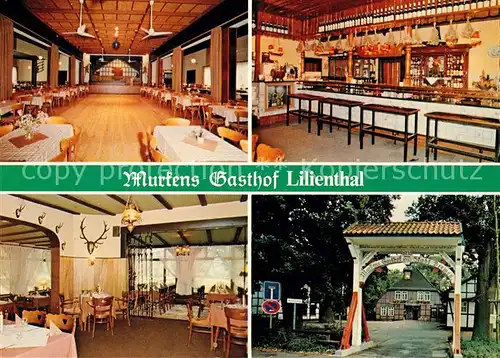 AK / Ansichtskarte Lilienthal Bremen Murkens Gasthof Speiseraeume Bar Eingang Kat. Lilienthal