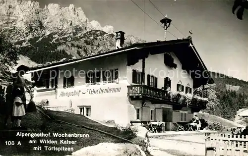 AK / Ansichtskarte Going Wilden Kaiser Tirol Alpengasthof Wochenbrunn am Wilden Kaiser Toerlspitzen Kat. Going am Wilden Kaiser