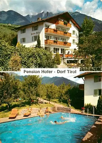 AK / Ansichtskarte Dorf Tirol Pension Hofer  Kat. Tirolo