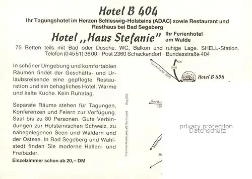 AK / Ansichtskarte Bad Segeberg Hotel Haus Stefanie Kat. Bad Segeberg
